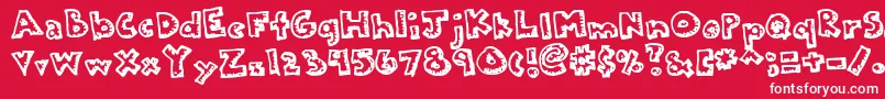 Kkplastc Font – White Fonts on Red Background