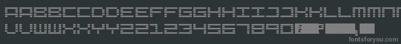 フォントLcdExpanded – 黒い背景に灰色の文字