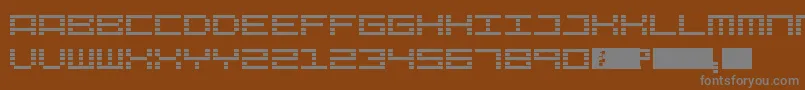 Шрифт LcdExpanded – серые шрифты на коричневом фоне