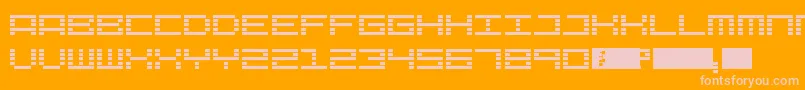 Шрифт LcdExpanded – розовые шрифты на оранжевом фоне