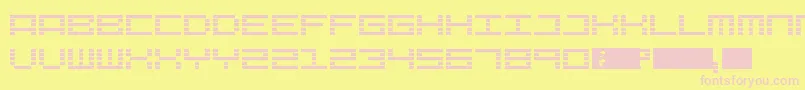 LcdExpanded Font – Pink Fonts on Yellow Background