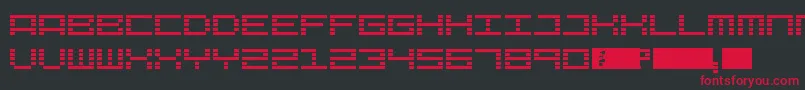 フォントLcdExpanded – 黒い背景に赤い文字