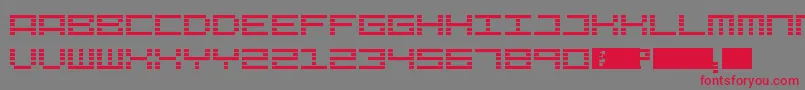 LcdExpanded Font – Red Fonts on Gray Background