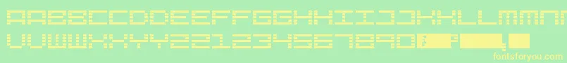 LcdExpanded Font – Yellow Fonts on Green Background