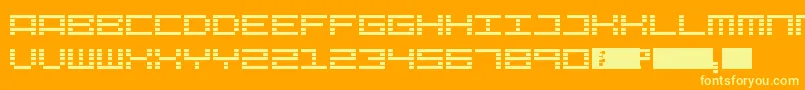 Czcionka LcdExpanded – żółte czcionki na pomarańczowym tle