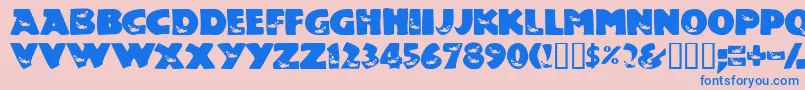 Toucon ffy Font – Blue Fonts on Pink Background