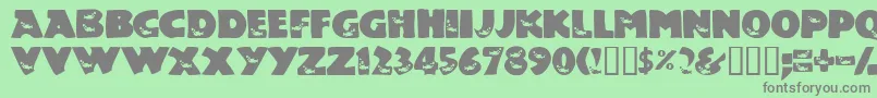 Toucon ffy Font – Gray Fonts on Green Background