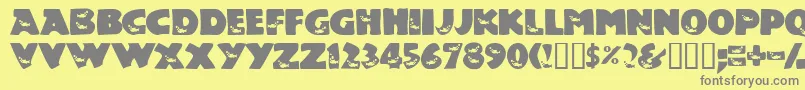 Toucon ffy Font – Gray Fonts on Yellow Background