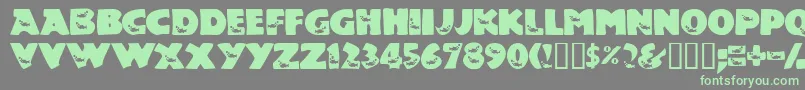 Czcionka Toucon ffy – zielone czcionki na szarym tle