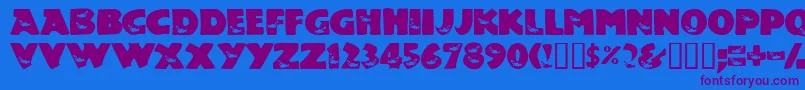 Toucon ffy Font – Purple Fonts on Blue Background