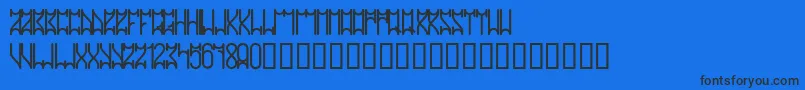 Warriorz73Regular Font – Black Fonts on Blue Background