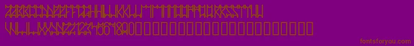 Warriorz73Regular Font – Brown Fonts on Purple Background