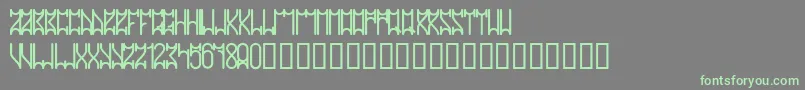 Warriorz73Regular Font – Green Fonts on Gray Background