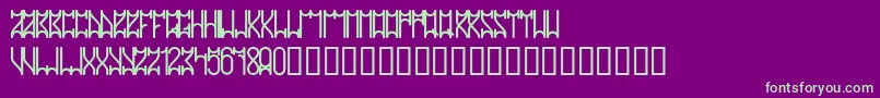 Warriorz73Regular Font – Green Fonts on Purple Background