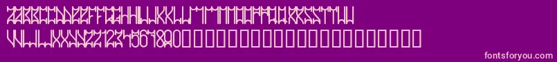 Warriorz73Regular Font – Pink Fonts on Purple Background