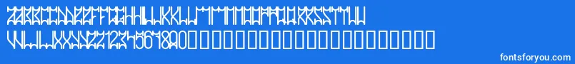 Warriorz73Regular Font – White Fonts on Blue Background