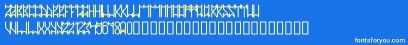 Warriorz73Regular Font – Yellow Fonts on Blue Background