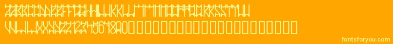 Warriorz73Regular Font – Yellow Fonts on Orange Background