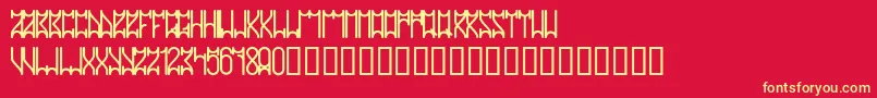 Warriorz73Regular Font – Yellow Fonts on Red Background