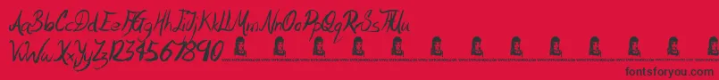 Motives Font – Black Fonts on Red Background
