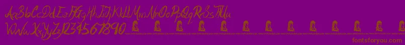 Lisätietoja Motives-fontista Motives-fontti – ruskeat fontit violetilla taustalla