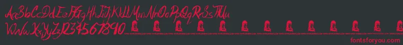 Motives Font – Red Fonts on Black Background