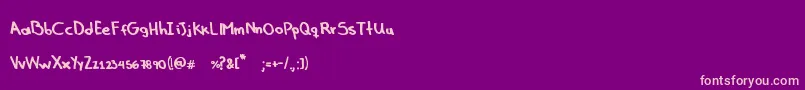 Gonza Font – Pink Fonts on Purple Background