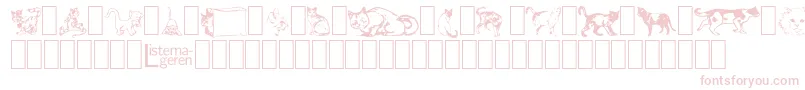 Police DingbatCats2 – polices roses sur fond blanc