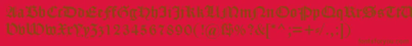 Dscaslongotisch Font – Brown Fonts on Red Background