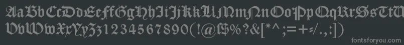 Dscaslongotisch Font – Gray Fonts on Black Background