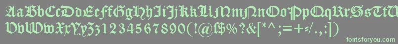 Dscaslongotisch Font – Green Fonts on Gray Background