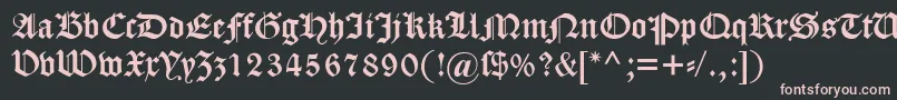 Dscaslongotisch Font – Pink Fonts on Black Background