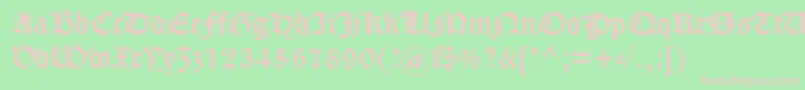 Dscaslongotisch Font – Pink Fonts on Green Background