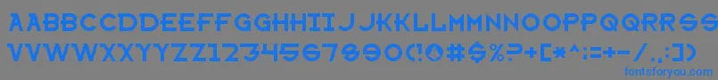 フォントSharonAppleNormal – 灰色の背景に青い文字