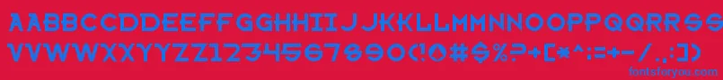 SharonAppleNormal Font – Blue Fonts on Red Background