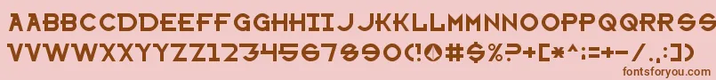 Police SharonAppleNormal – polices brunes sur fond rose