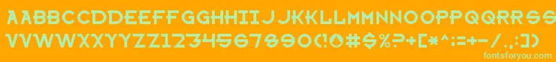 SharonAppleNormal Font – Green Fonts on Orange Background