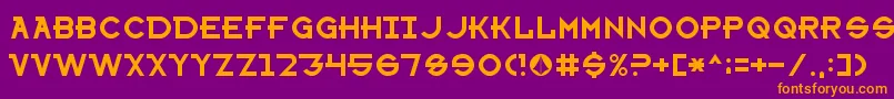 フォントSharonAppleNormal – 紫色の背景にオレンジのフォント