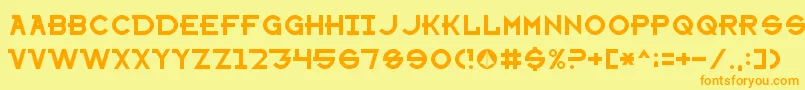 SharonAppleNormal Font – Orange Fonts on Yellow Background
