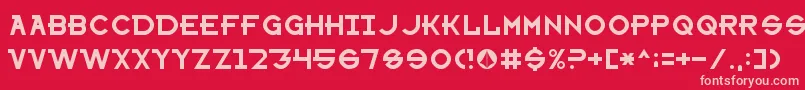 Шрифт SharonAppleNormal – розовые шрифты на красном фоне