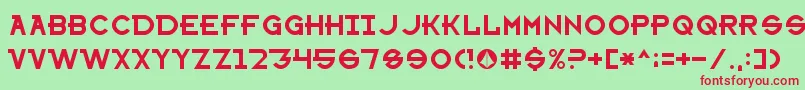 SharonAppleNormal Font – Red Fonts on Green Background