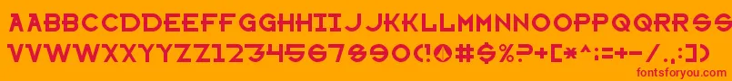 SharonAppleNormal Font – Red Fonts on Orange Background