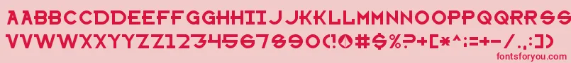 SharonAppleNormal Font – Red Fonts on Pink Background