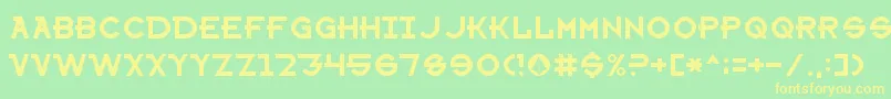 SharonAppleNormal Font – Yellow Fonts on Green Background