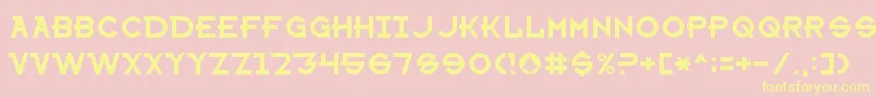 Шрифт SharonAppleNormal – жёлтые шрифты на розовом фоне