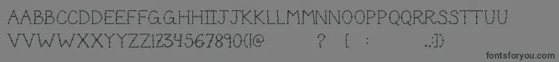 CuteTattoo Font – Black Fonts on Gray Background