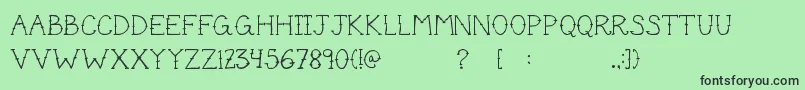 CuteTattoo Font – Black Fonts on Green Background