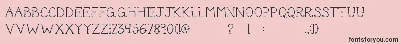 フォントCuteTattoo – ピンクの背景に黒い文字
