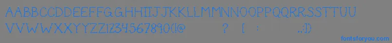 CuteTattoo Font – Blue Fonts on Gray Background