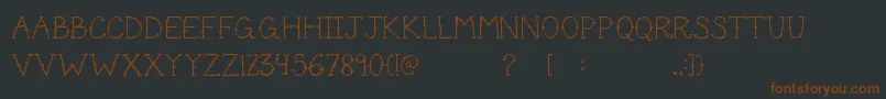 CuteTattoo Font – Brown Fonts on Black Background